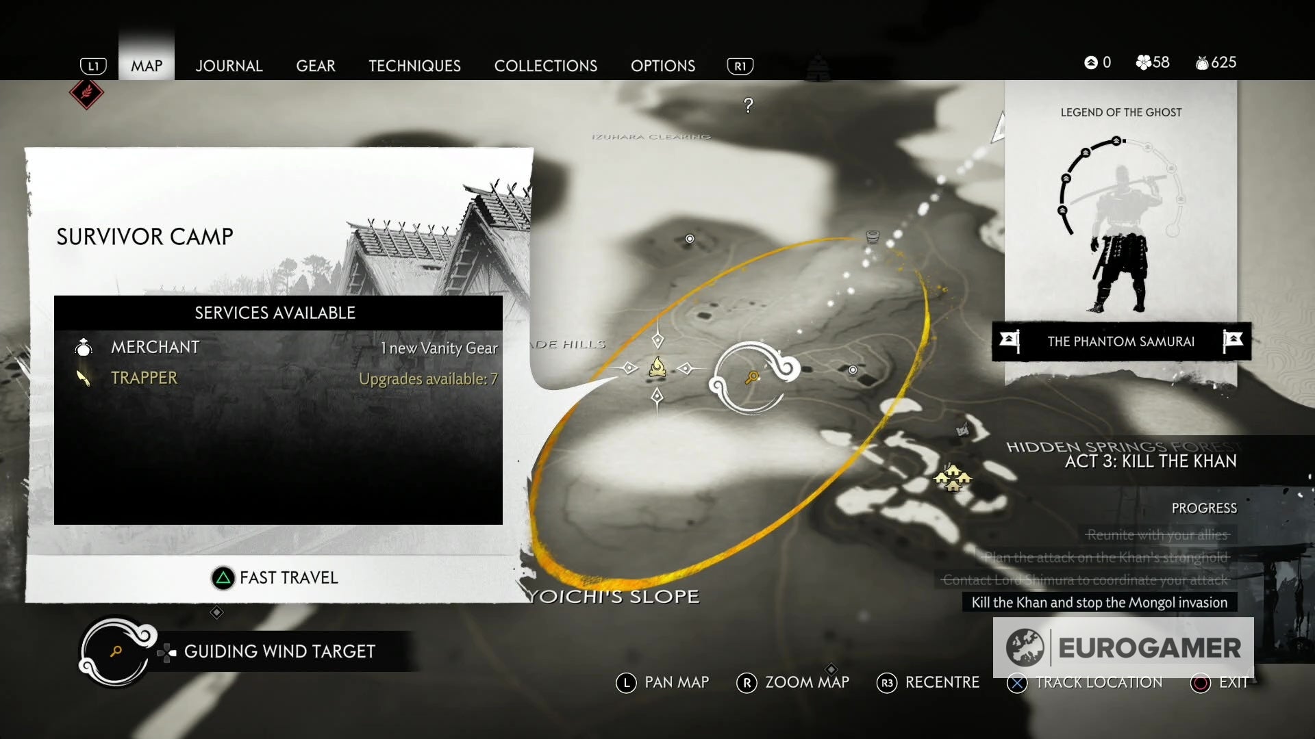 Ghost of Tsushima The Curse of Uchitsune quest Blue flower locations